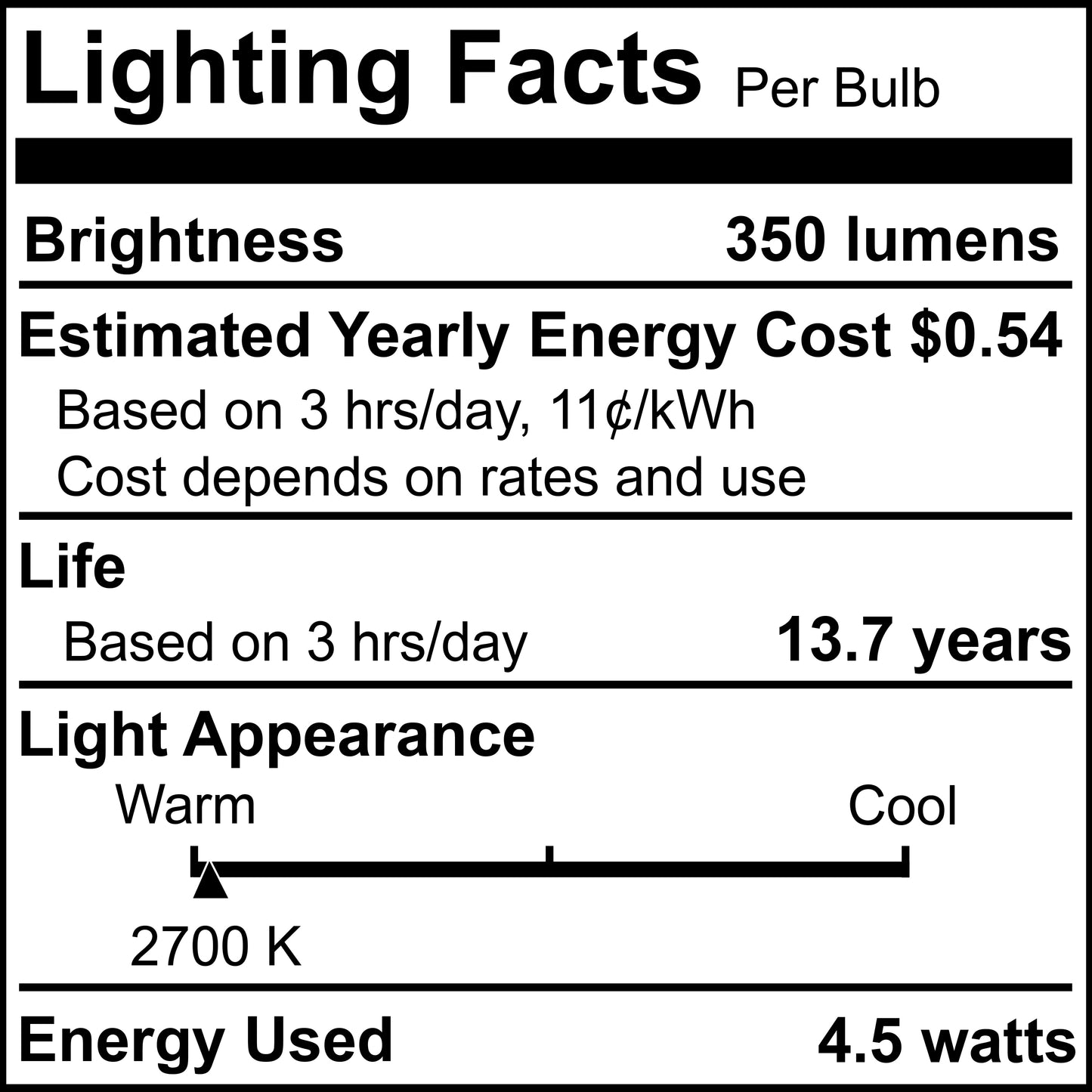 776923 - Globe G25 Half Gold LED Light Bulb - 4.5 Watt - 2700K - 4 Pack
