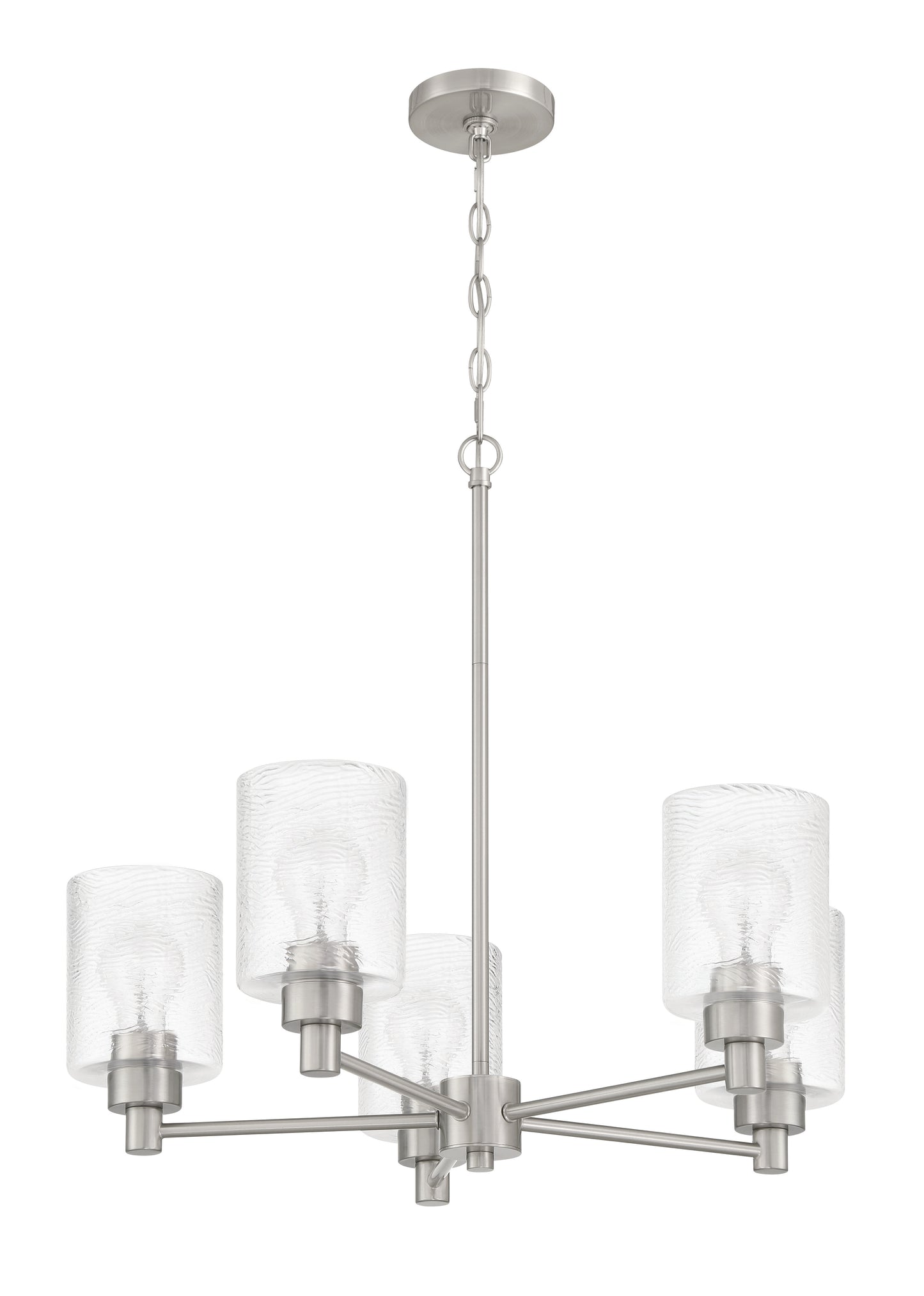 60225-BNK - Lyndsey 5 Light 24" Wide Chandelier - Brushed Nickel