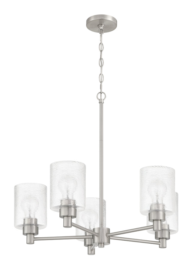60225-BNK - Lyndsey 5 Light 24" Wide Chandelier - Brushed Nickel