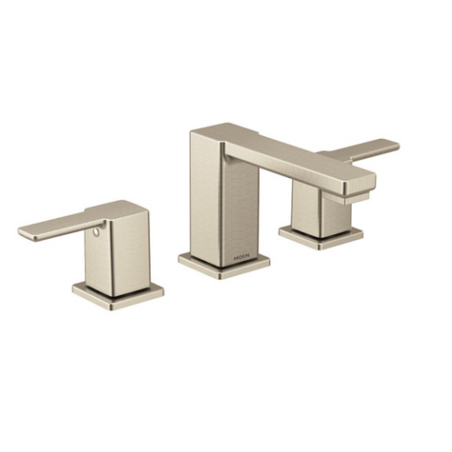 TS6721BN -90 Degree Two-Handle Low Arc Bathroom Faucet - Brushed Nickel