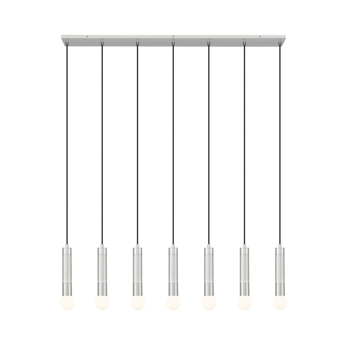 1956P-7L-BN - Stari 7 Light Linear 54" Chandelier - Brushed Nickel