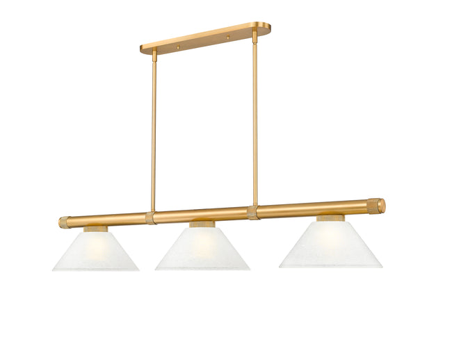 3050-3RB-AWL14 - Vanguard 3 Light 58" Billiard - Rubbed Brass