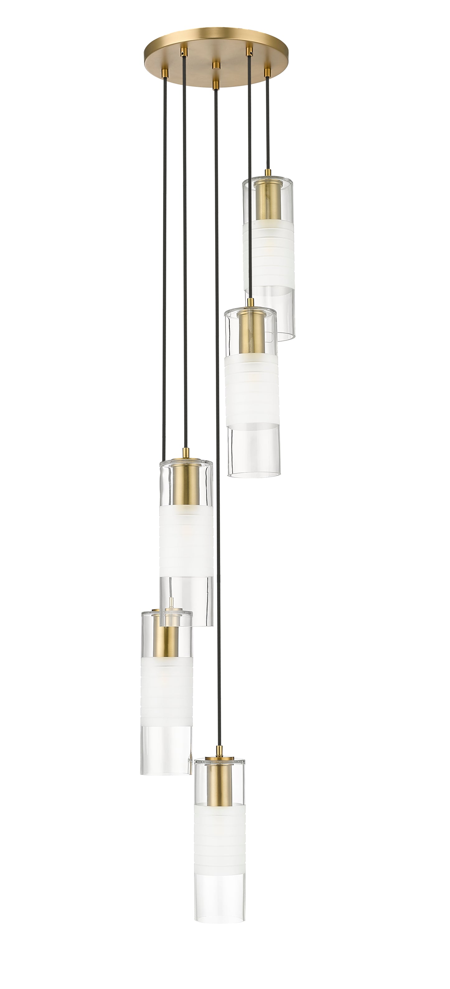 824P-5R-MGLD - Alton 5 Light 12" Chandelier - Modern Gold