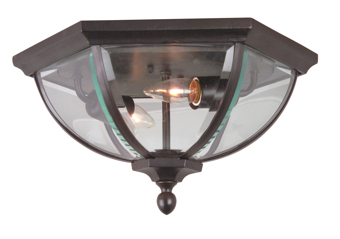 Z3017-OBO - Britannia 2 Light 15" Wide Flush Mount - Oiled Bronze (Outdoor)