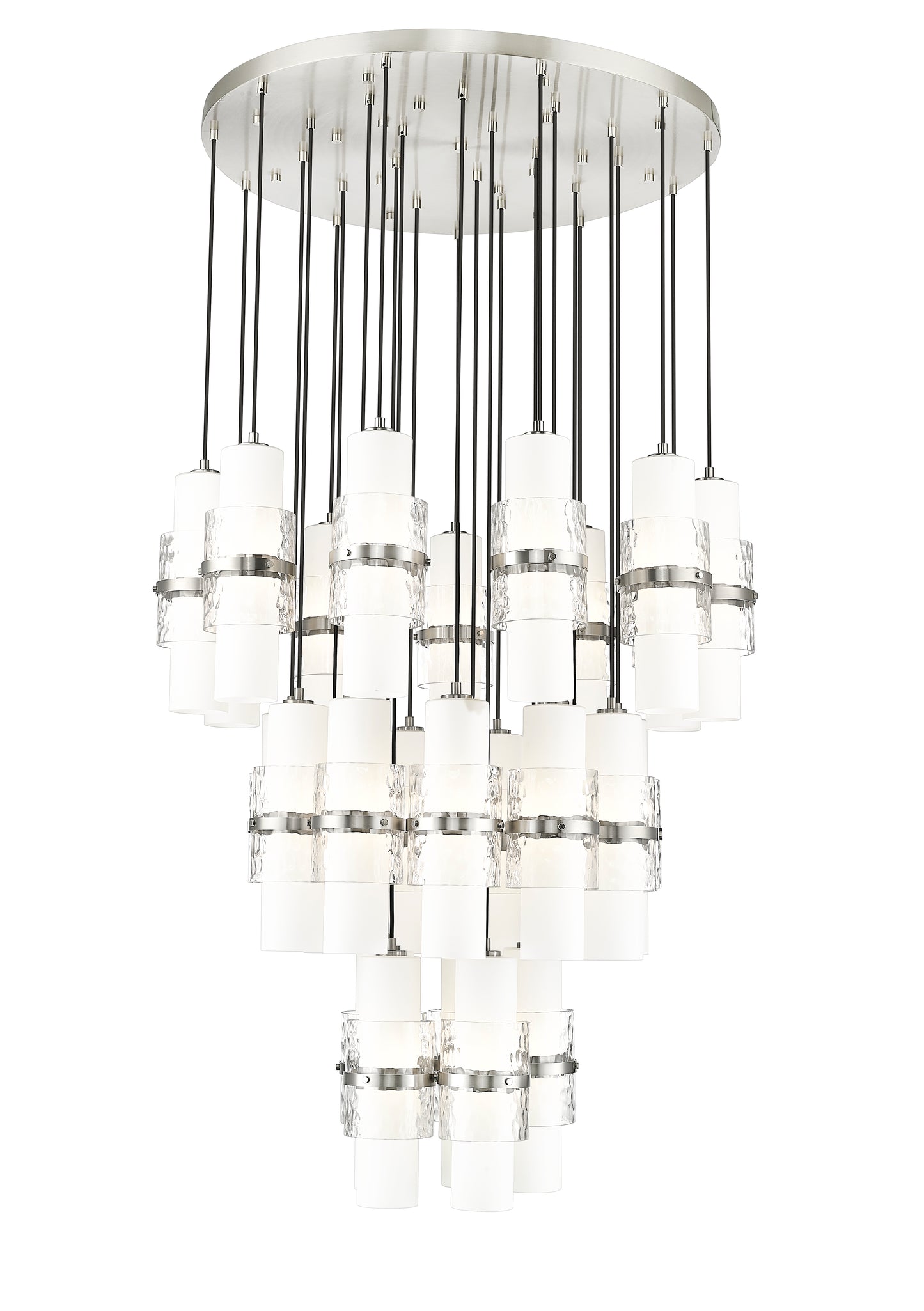 1946P-27R-BN - Cayden 27 Light 36" Chandelier - Brushed Nickel
