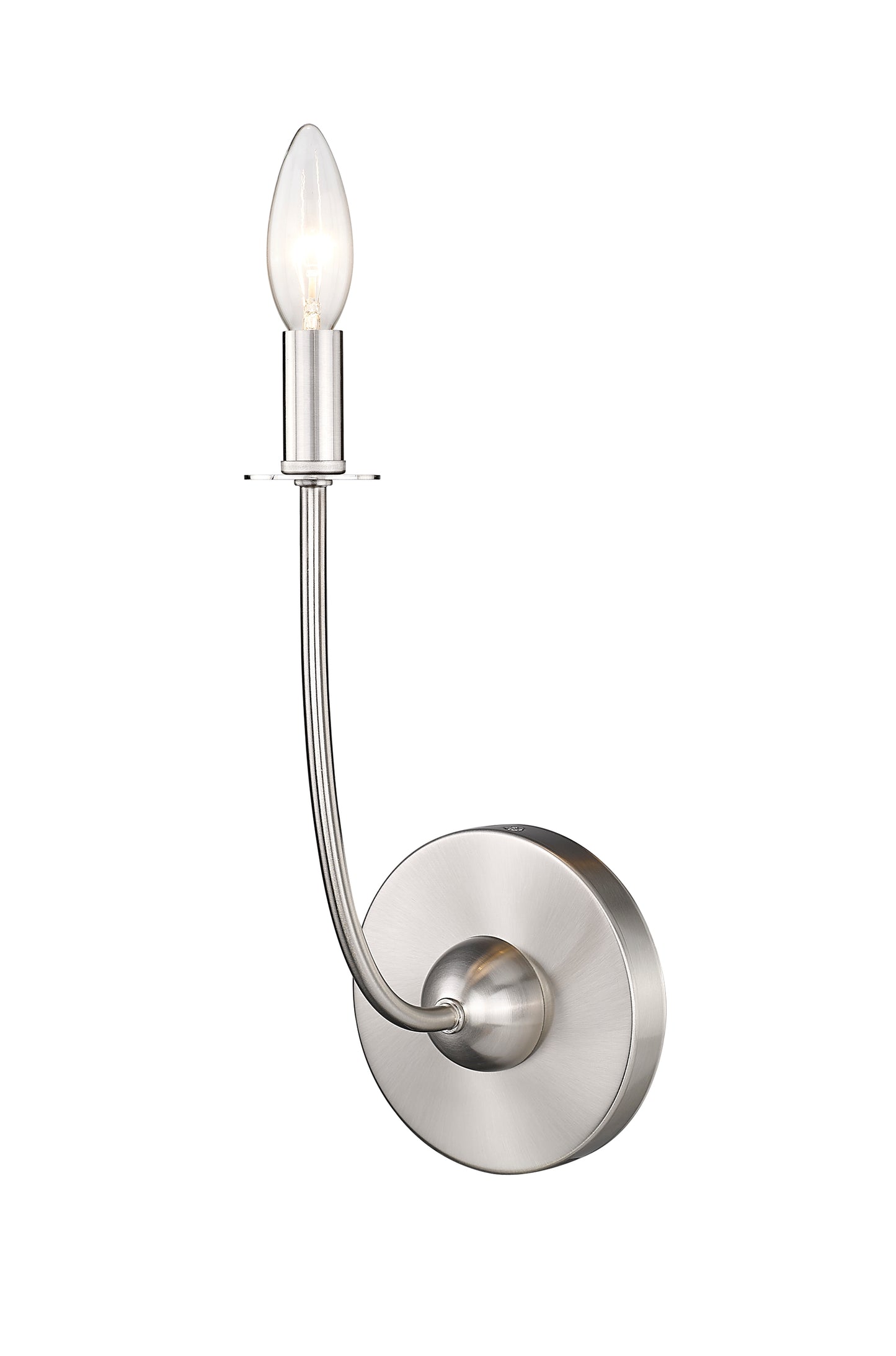 3040-1S-BN - Shannon 1 Light Wall 17" Sconce - Brushed Nickel