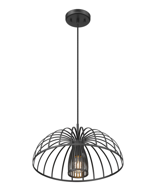 623P16-MB - Valencia 1 Light 16" Pendant - Matte Black