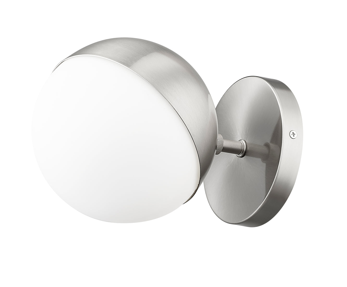 7517-1S-BN - Realm Sphere 1 Light Wall 6" Sconce - Brushed Nickel