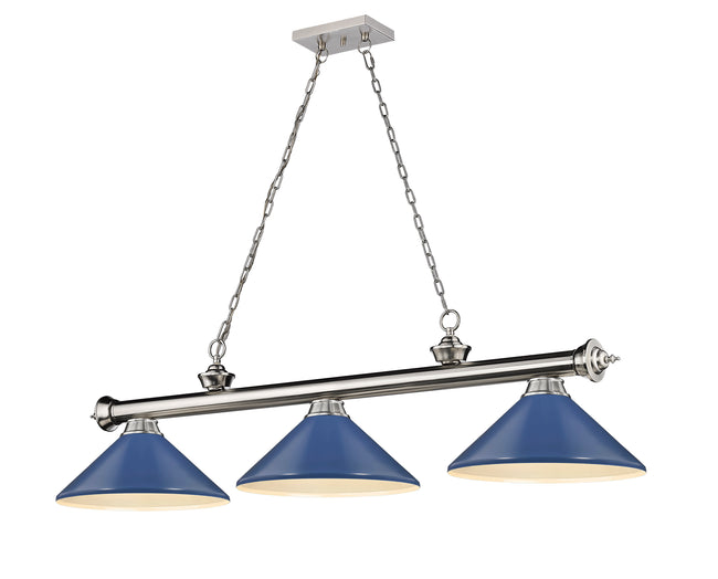 2306-3BN-MNB - Cordon 3 Light 58" Billiard - Brushed Nickel