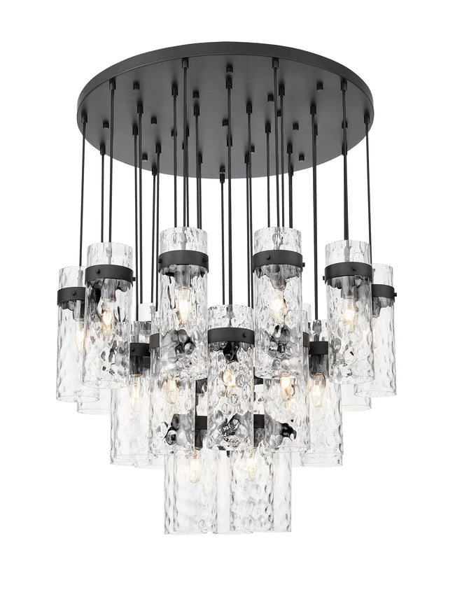7002P5-27R-MB - Fontaine 27 Light 40" Chandelier - Matte Black
