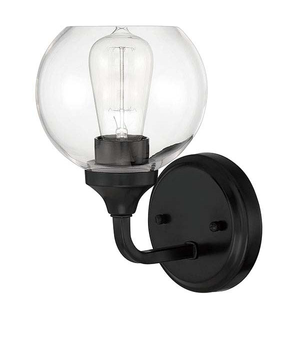 56201-FB - Glenda 1 Light 9.75" High Wall Sconce - Flat Black