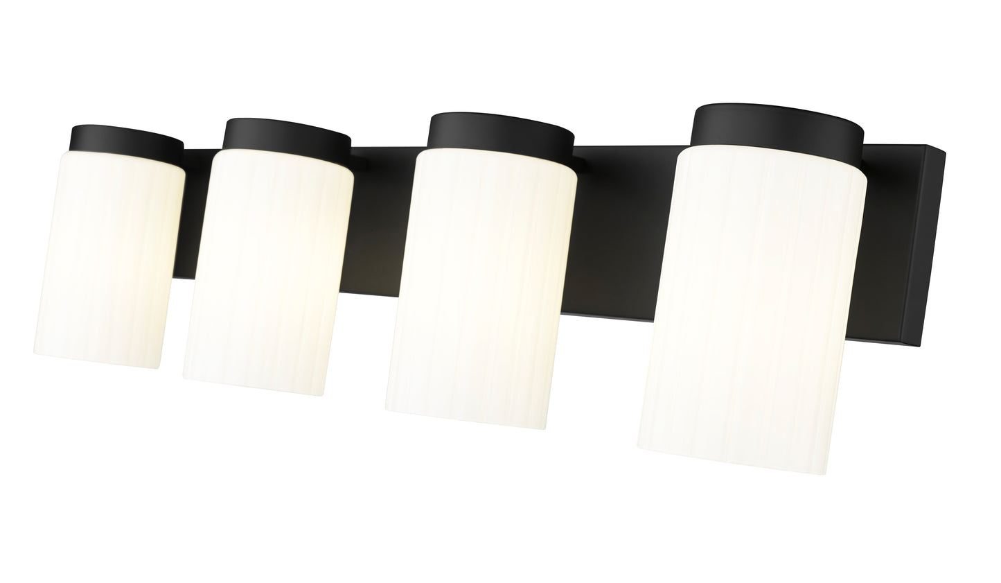 746-4V-MB - Burk 4 Light 30" Vanity - Matte Black