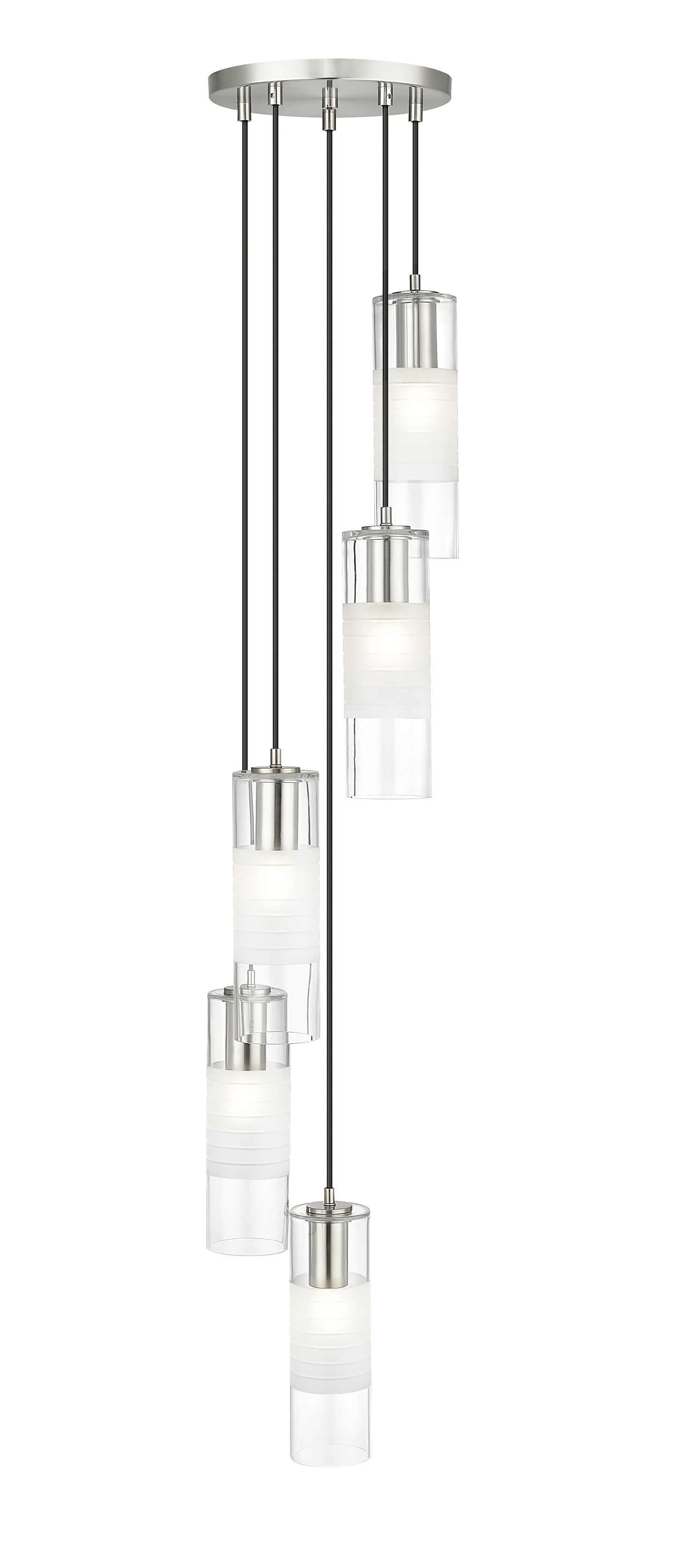 824P-5R-BN - Alton 5 Light 12" Chandelier - Brushed Nickel