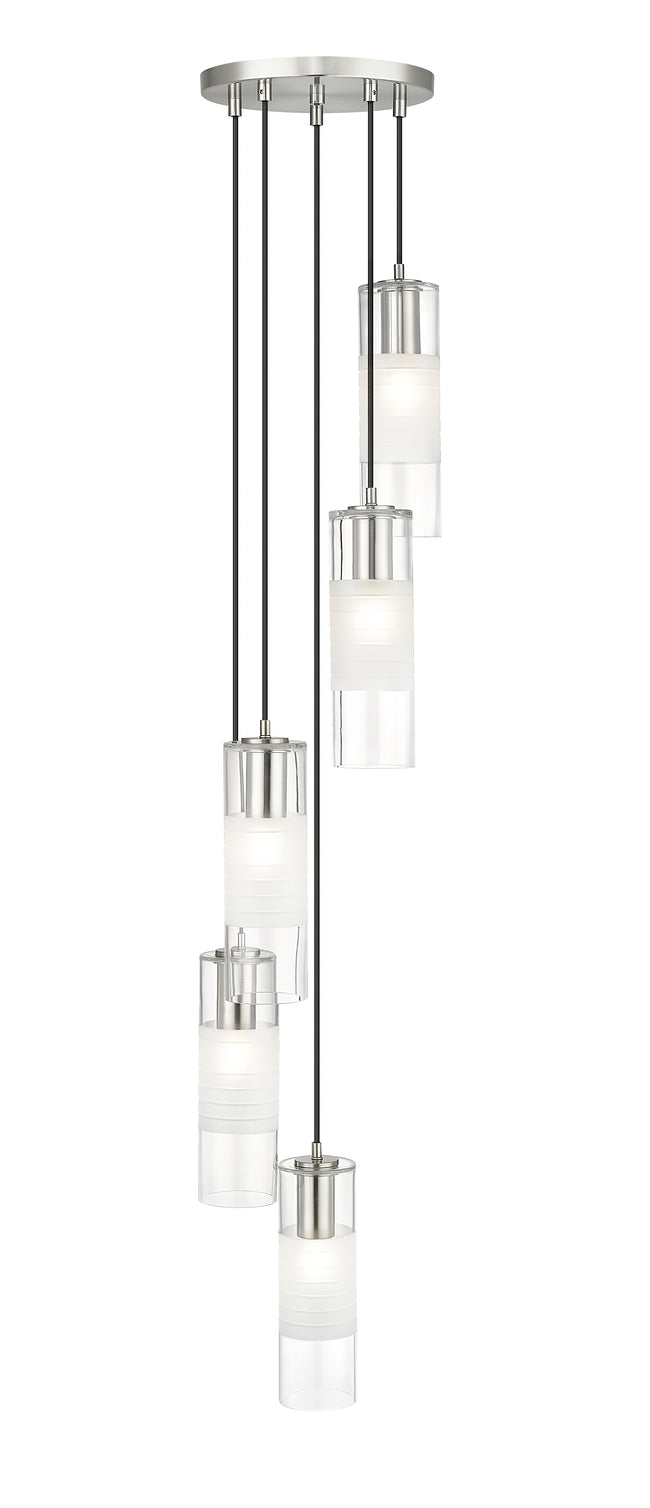 824P-5R-BN - Alton 5 Light 12" Chandelier - Brushed Nickel