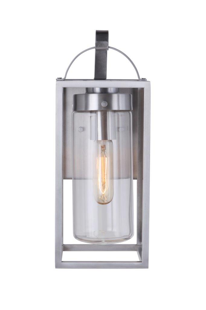 ZA4804-SA - Neo 1 Light 14" High Outdoor Wall Lantern - Satin Aluminum