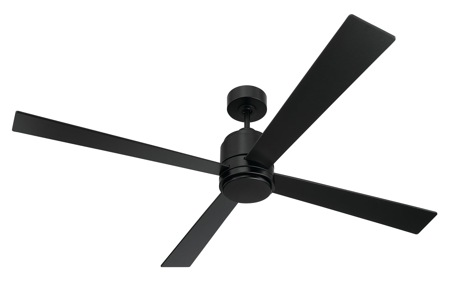 MCY60FB4 - McCoy 60" 4-blade ceiling fan with 2-wire HW wall control 60" 4 Blade Ceiling Fan with Light Kit - Flat Black