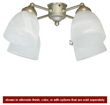 LK401-W-LED - 4 Light Universal Fan Light Kit