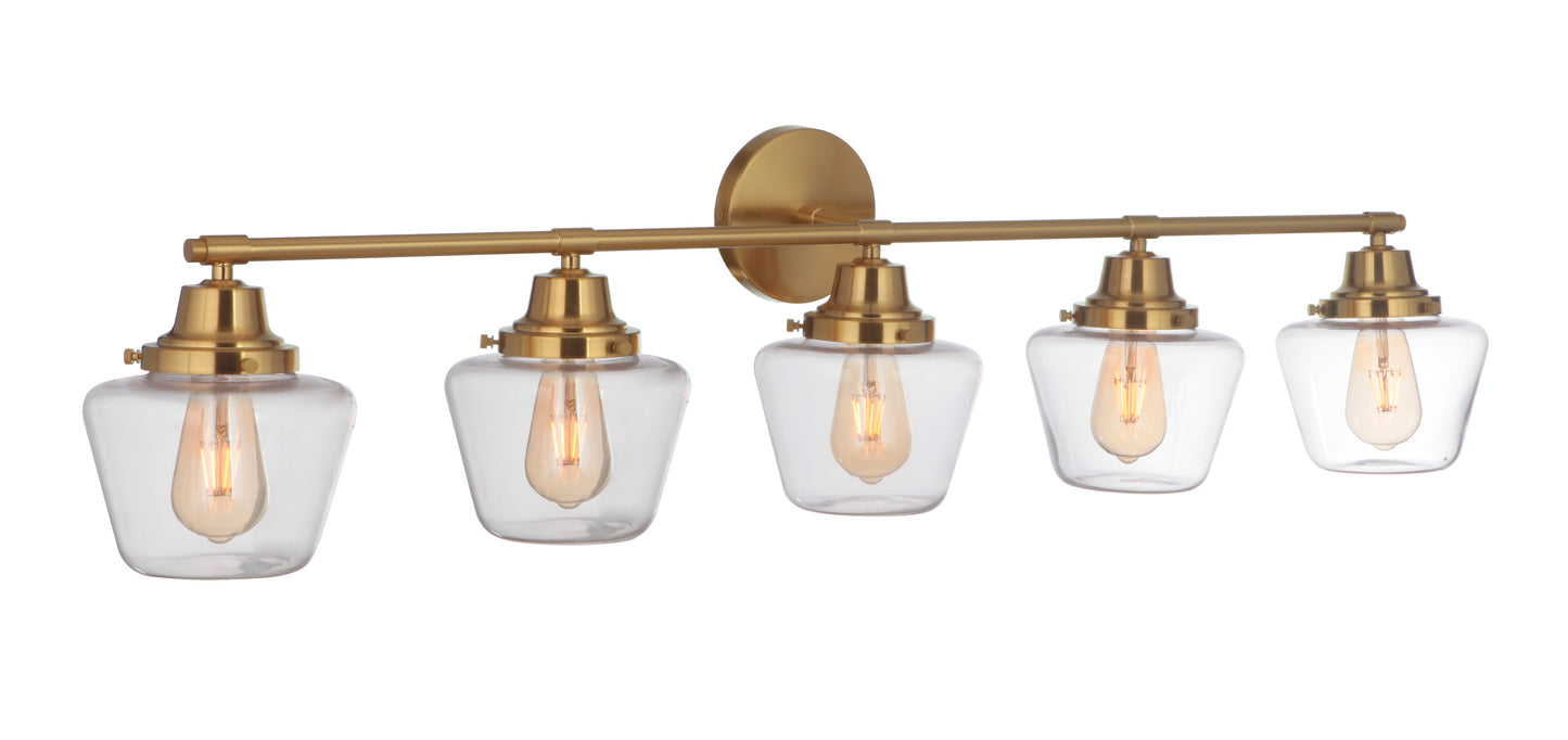 19548SB5 - Essex 5 Light 48" Wide Vanity Light - Satin Brass