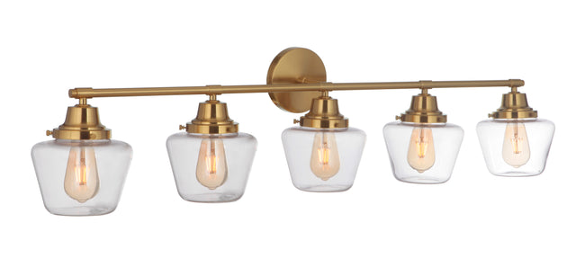 19548SB5 - Essex 5 Light 48" Wide Vanity Light - Satin Brass