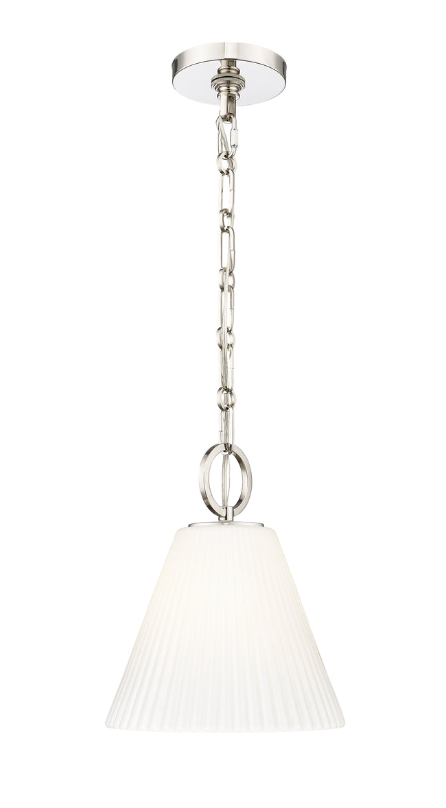 3042P10-PN - Alaric 1 Light 10" Pendant - Polished Nickel