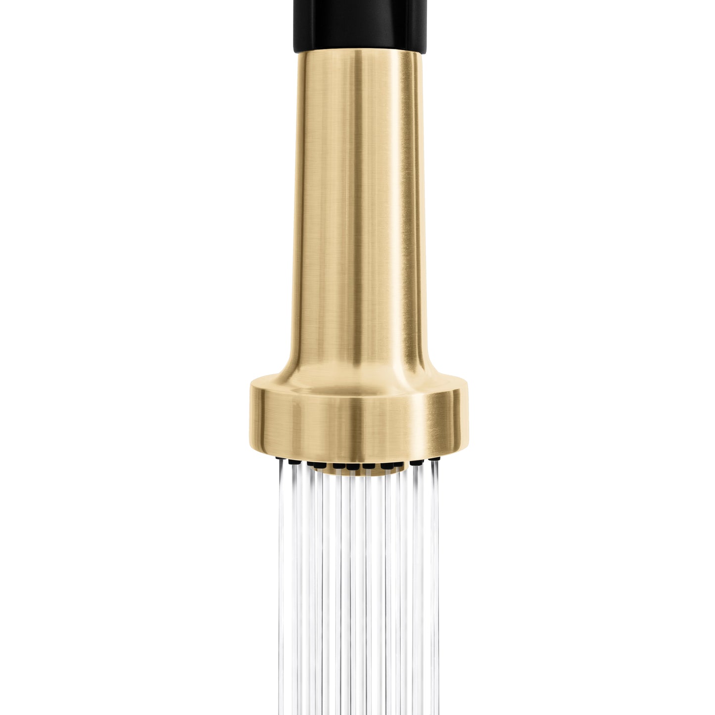 APL-KF-ZMBCB - Autograph Edition Apollo Pull Down Spring Single Handle Kitchen Faucet in Matte Black and Champagne Bronze