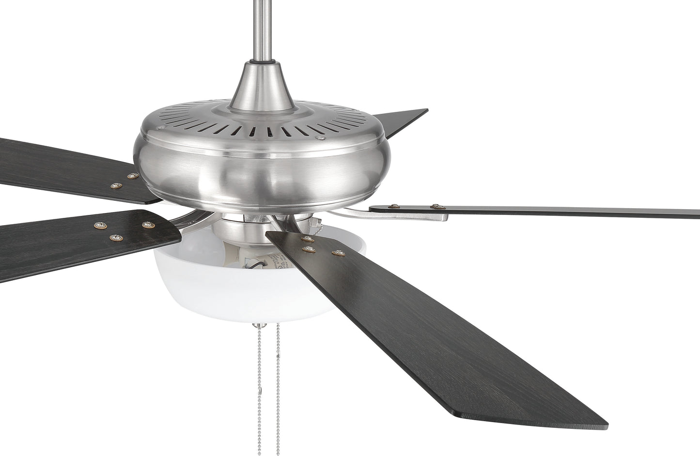 ECF211BNK5-BNGW - EOS 2 Light Frosted White Bowl 52" Ceiling Fan 52" 5 Blade Ceiling Fan with Light Kit - Brushed Nickel