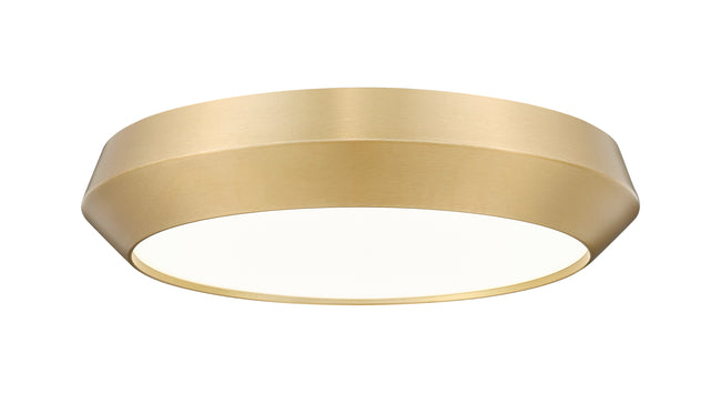 7701F16-MGLD-LED - Quasars 1 Light Flush 16" Mount - Modern Gold