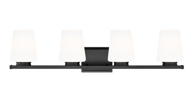 7703-4V-MB - Nextra 4 Light 32" Vanity - Matte Black