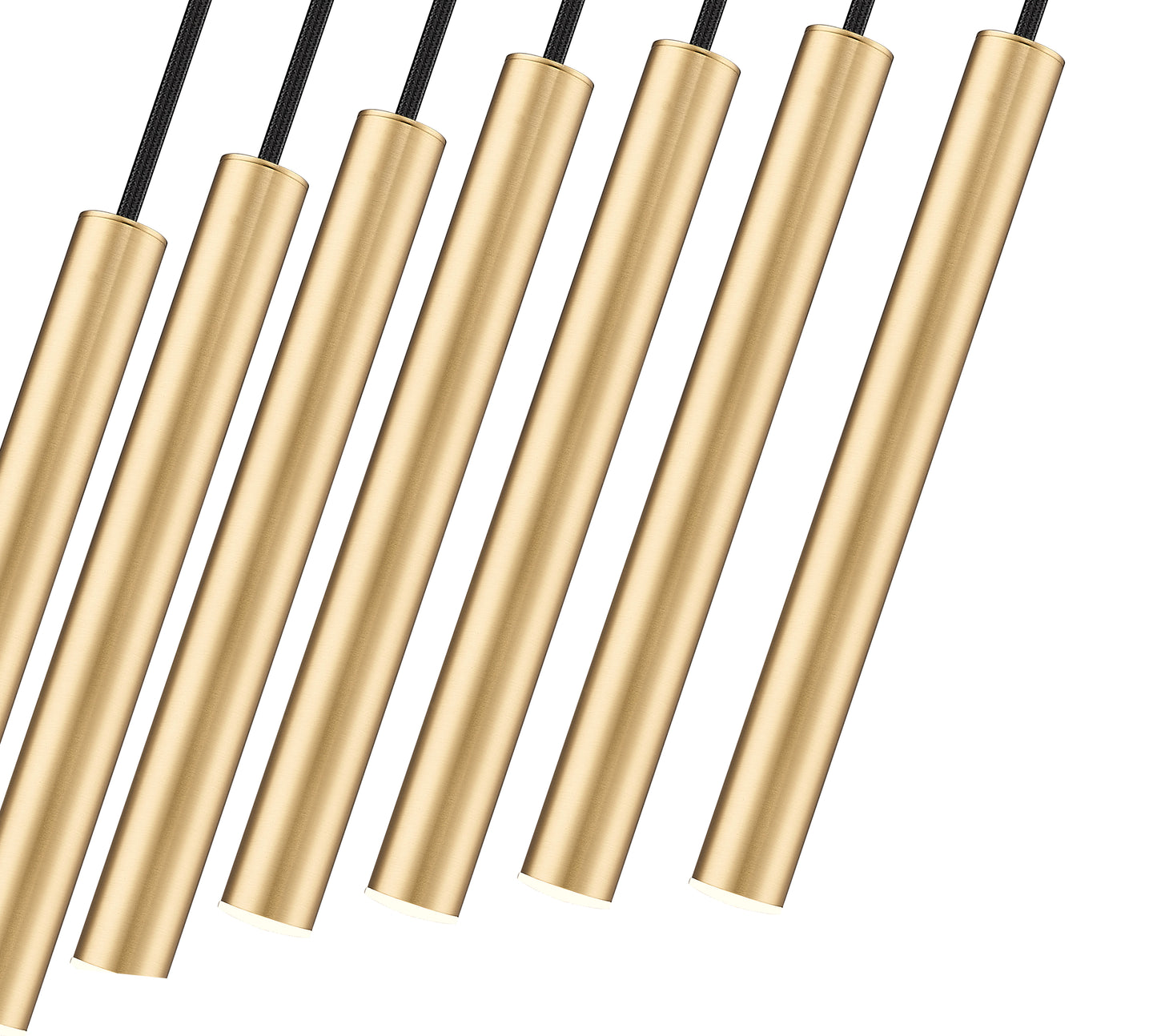 919MP12-7L-MGLD-LED - Forest 7 Light Linear 54" Chandelier - Modern Gold