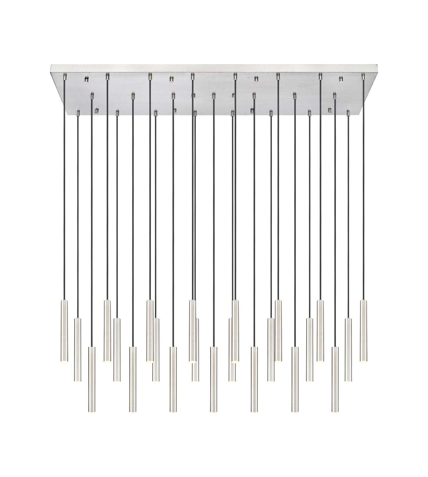 919MP12-23L-BN-LED - Forest 23 Light Linear 54" Chandelier - Brushed Nickel