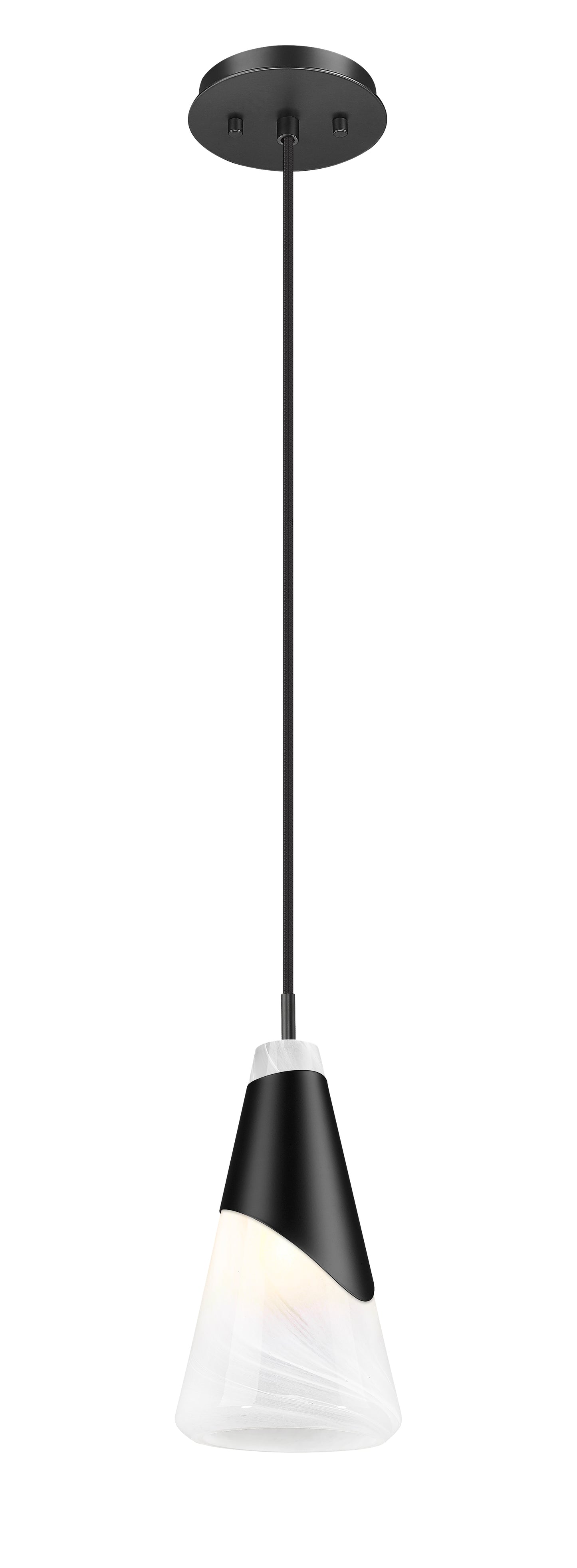 828P6-MB - Aimie 1 Light 6" Pendant - Matte Black