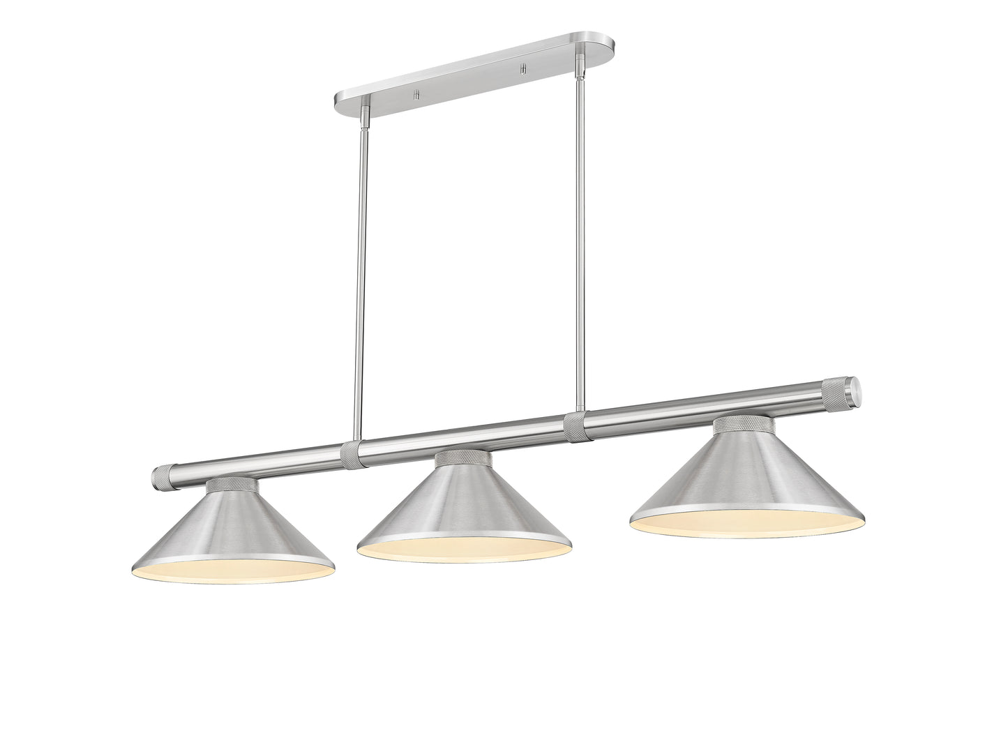 3050-3BN-MBN - Vanguard 3 Light 58" Billiard - Brushed Nickel