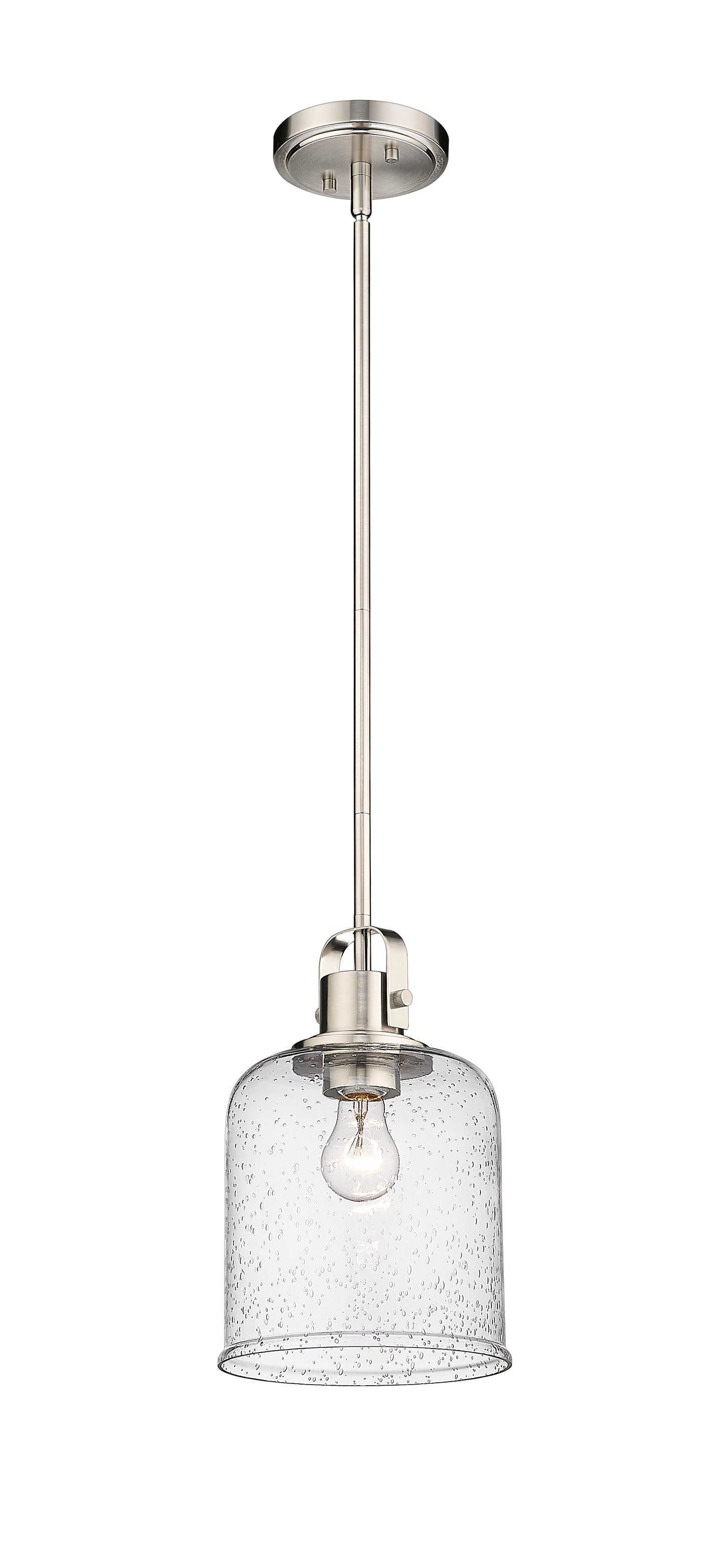340P8-BN - Kinsley 1 Light 8" Pendant - Brushed Nickel