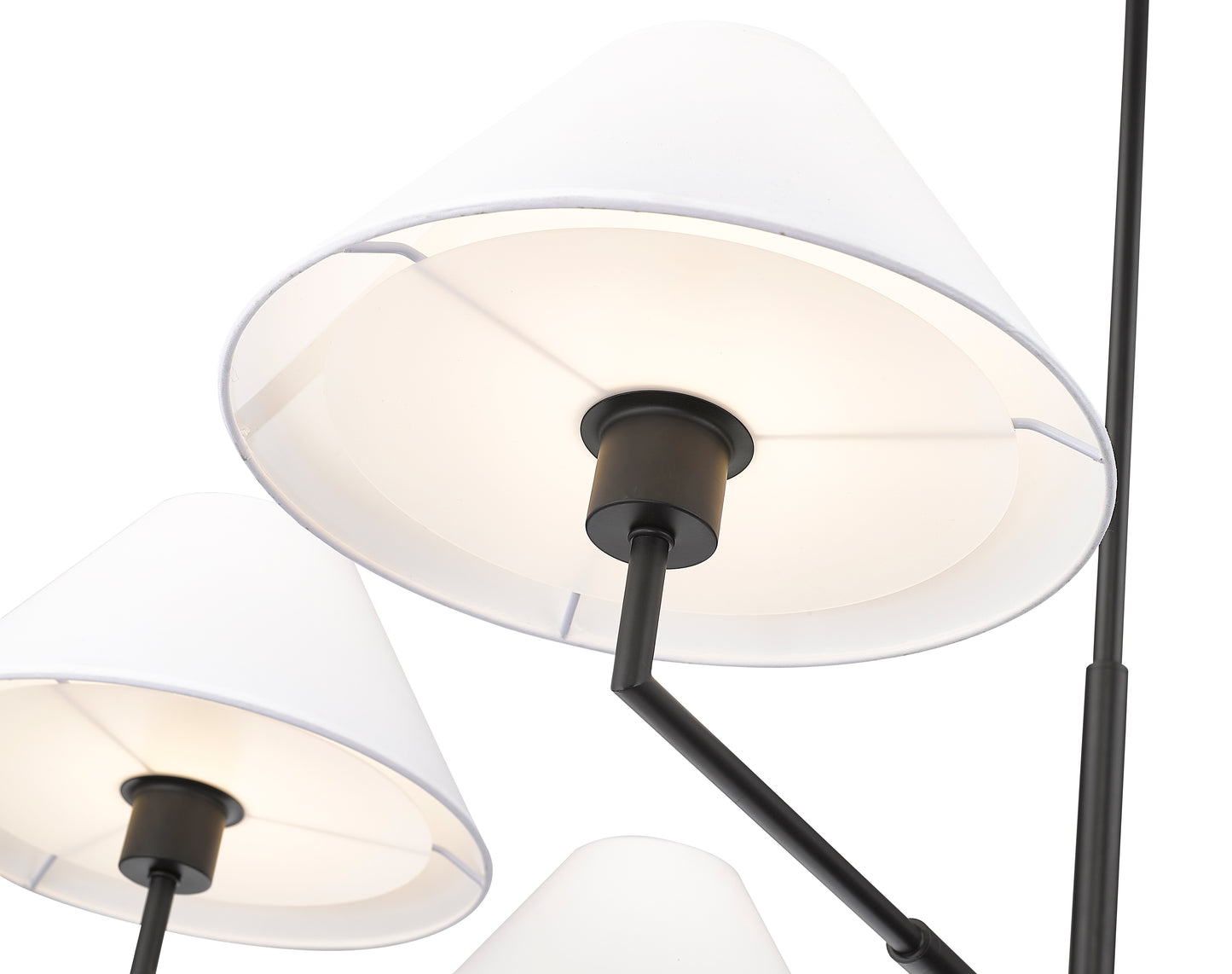 744-44R-MB - Leila 6 Light 44" Chandelier - Matte Black