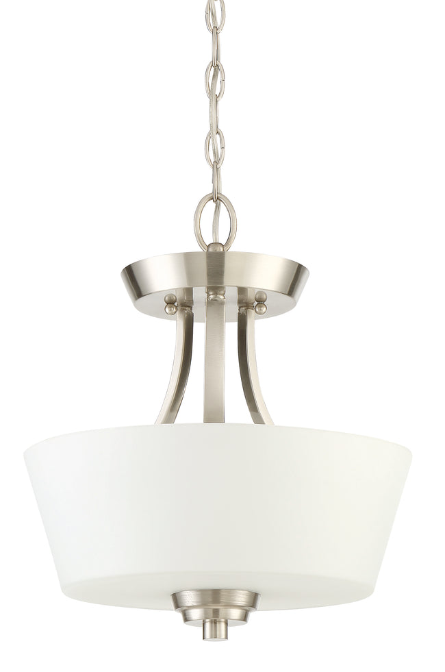 41952-BNK - Grace 2 Light 13" Wide Semi Flush Mount - Brushed Nickel