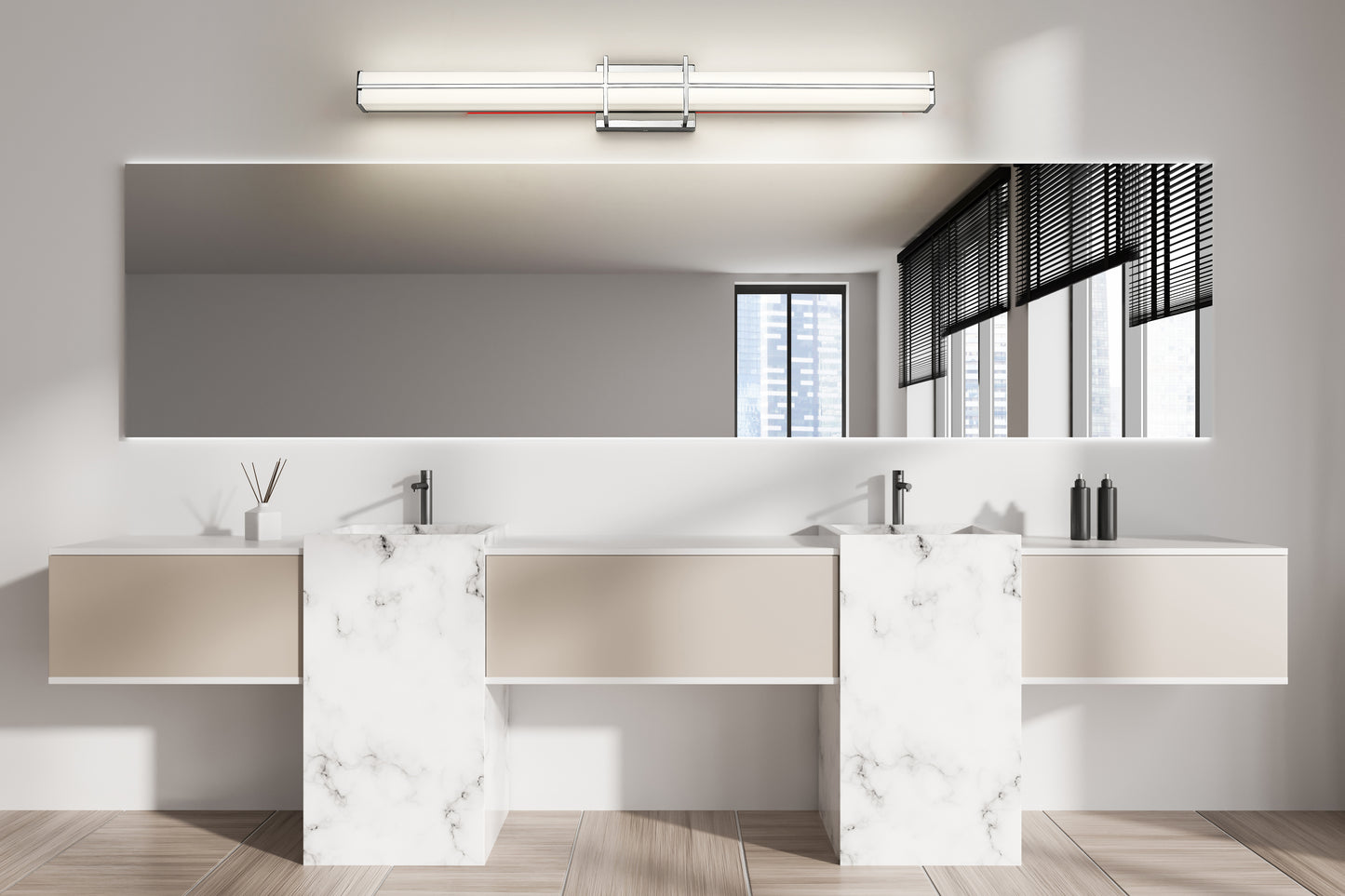 1011-40W-CH-LED - Harrison 1 Light 40" Vanity - Chrome