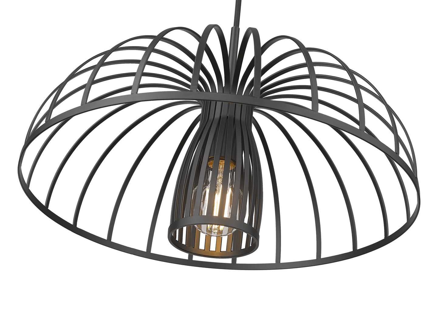 623P16-MB - Valencia 1 Light 16" Pendant - Matte Black