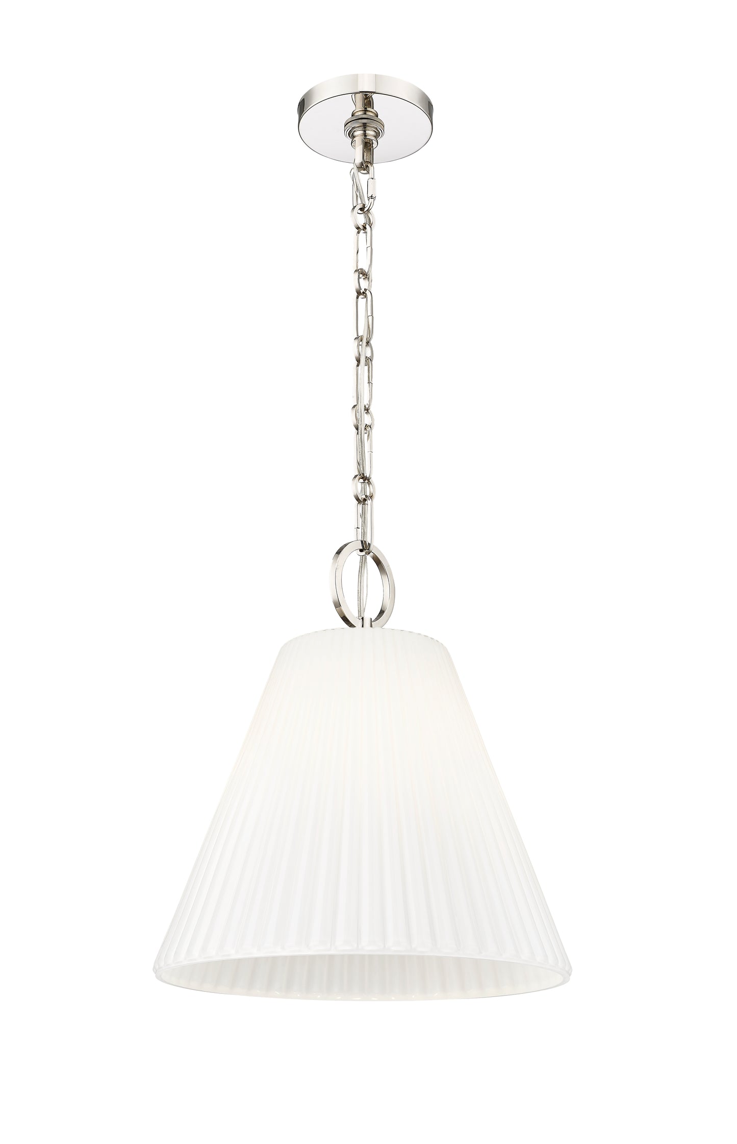 3042P14-PN - Alaric 1 Light 14" Pendant - Polished Nickel