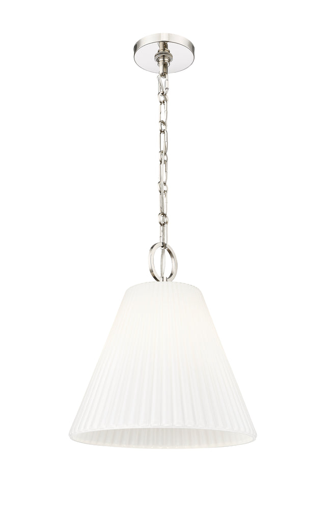 3042P14-PN - Alaric 1 Light 14" Pendant - Polished Nickel