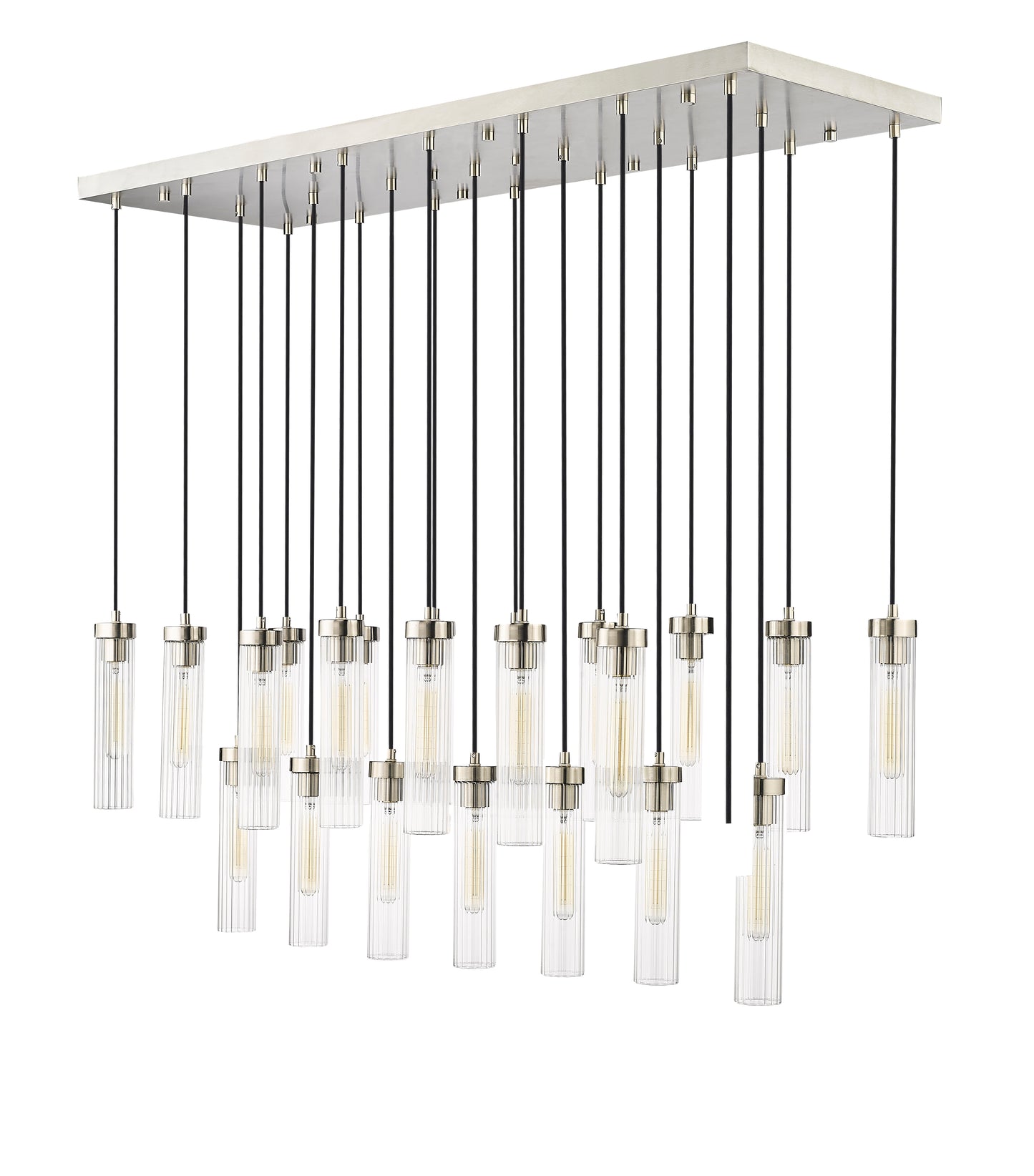 740P-23L-BN - Beau 23 Light Linear 54" Chandelier - Brushed Nickel