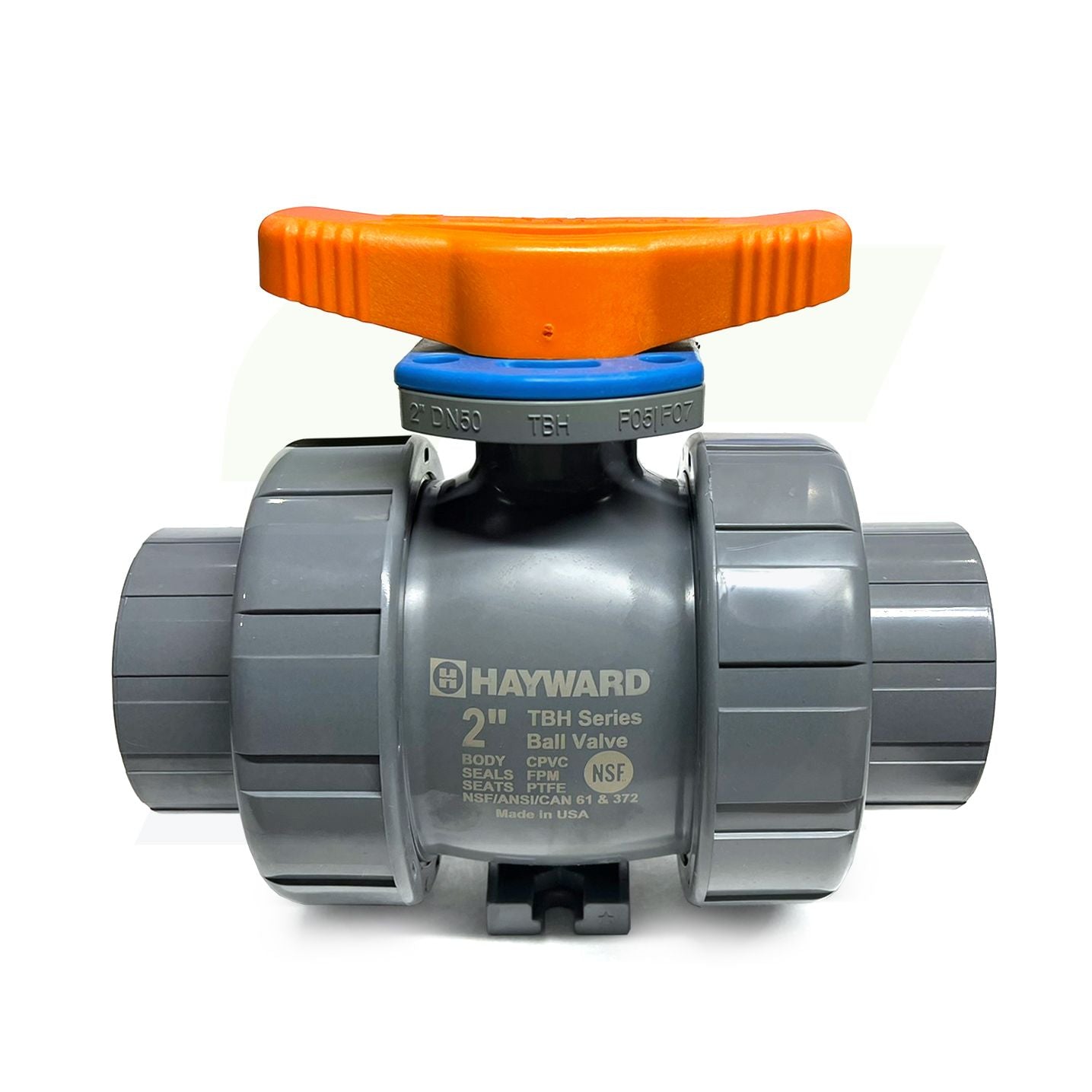 2" CPVC TBH Series Ball Valve Socket or Threaded Ends - FPM Seals