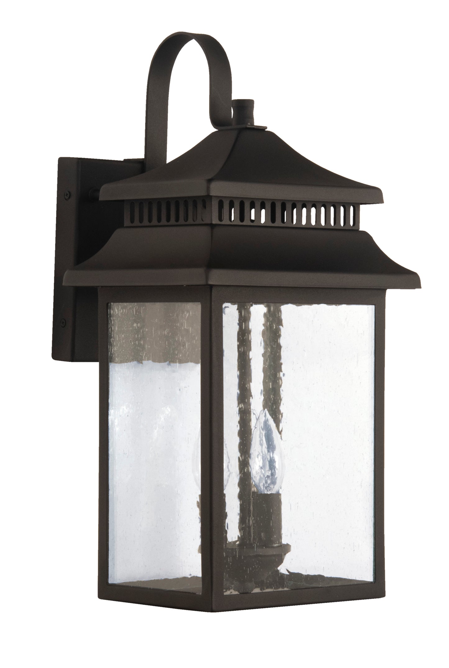 ZA3124-TB - Crossbend 3 Light 20" High Outdoor Wall Lantern - Textured Black