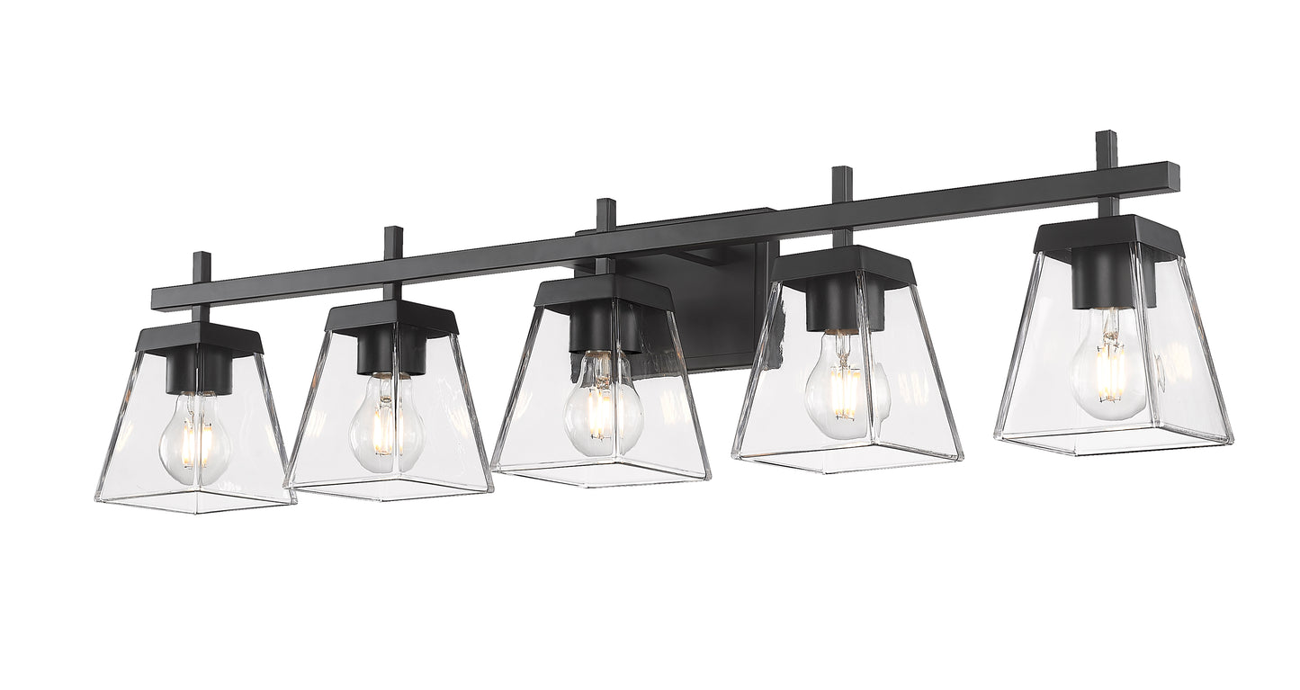 819-5V-MB - Lauren 5 Light 39" Vanity - Matte Black