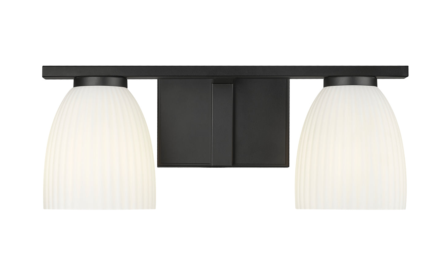 7518-2V-MB - Naya 2 Light 16" Vanity - Matte Black