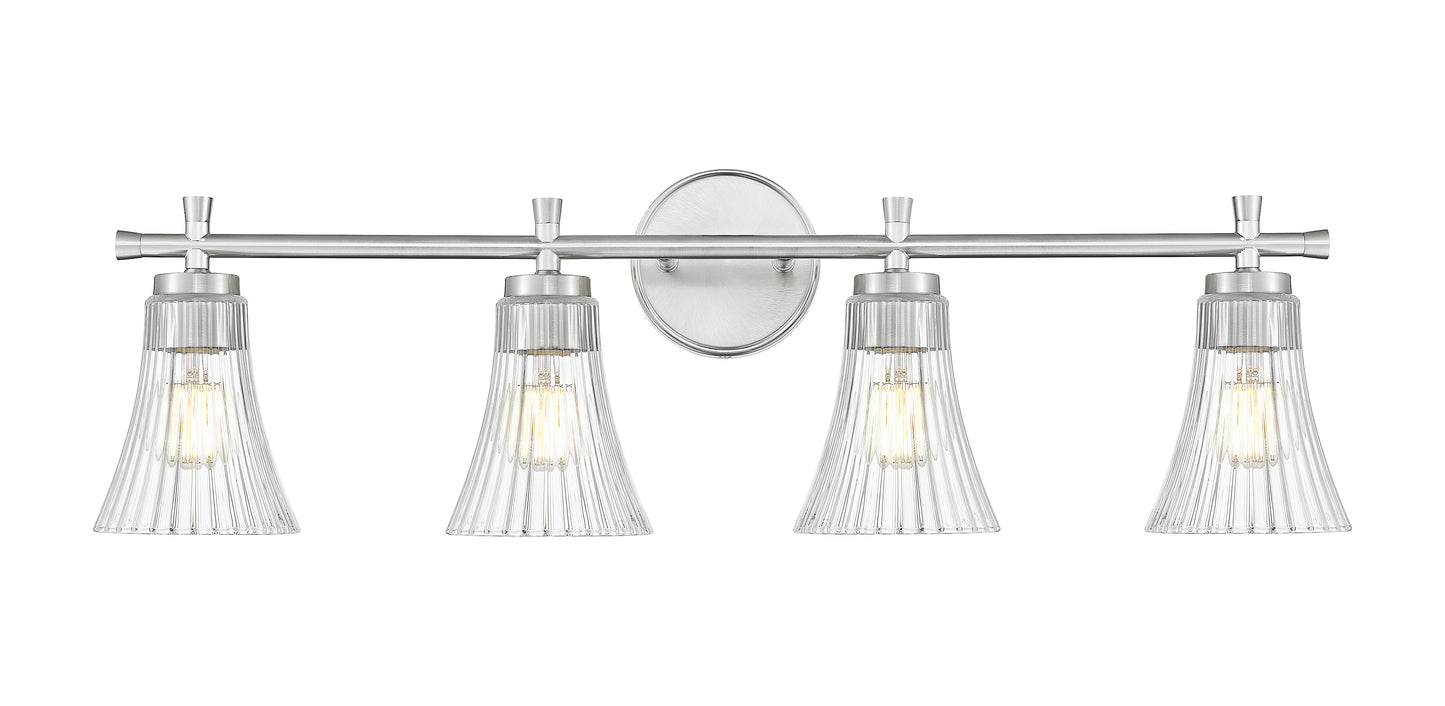 7519-4V-BN - Belle 4 Light 32" Vanity - Brushed Nickel