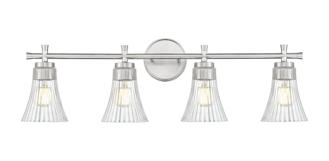 7519-4V-BN - Belle 4 Light 32" Vanity - Brushed Nickel
