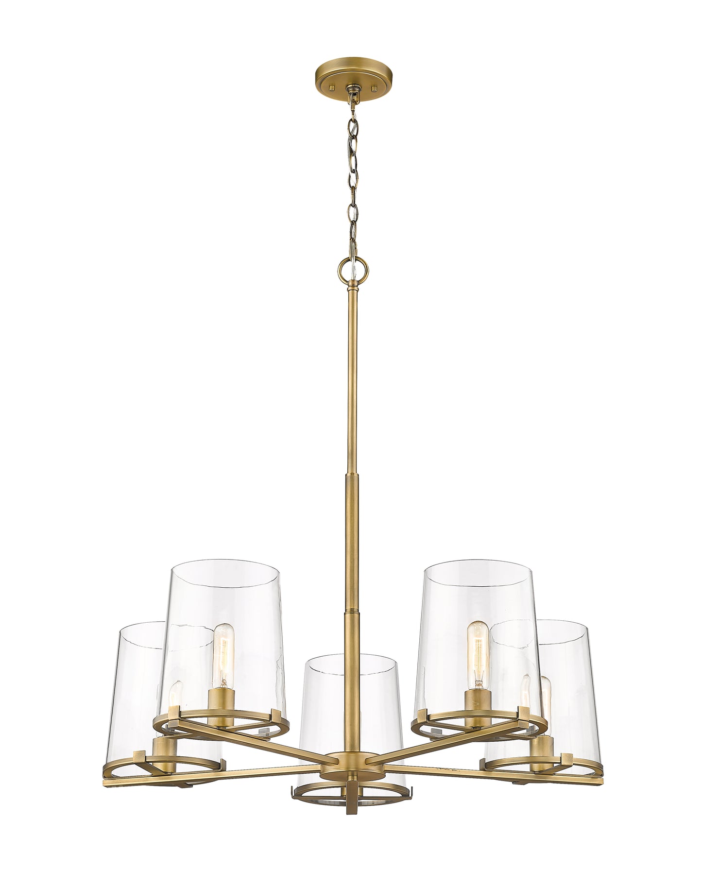 3032-5RB - Callista 5 Light 33" Chandelier - Rubbed Brass