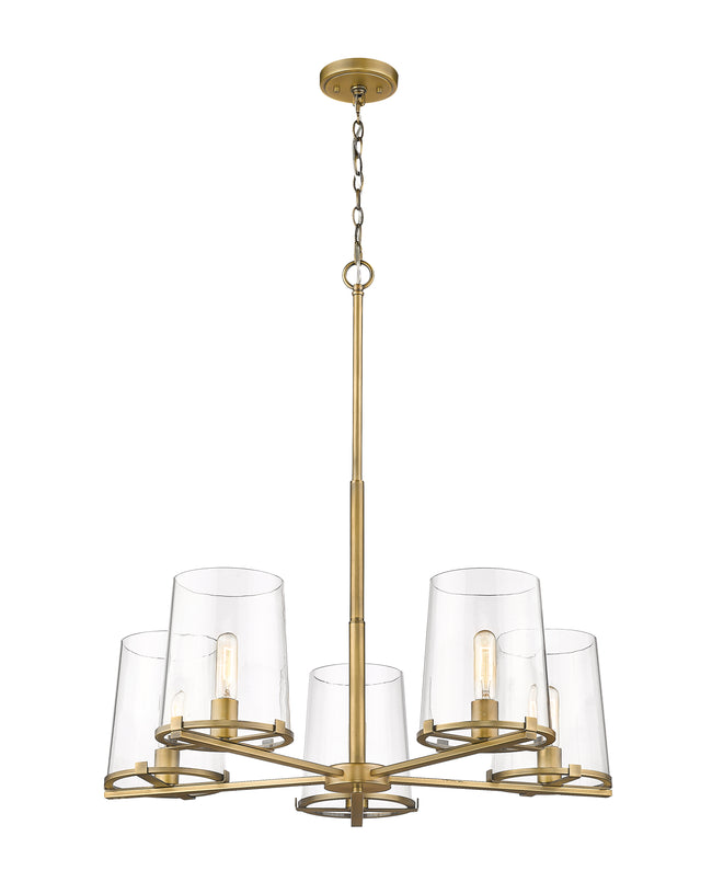 3032-5RB - Callista 5 Light 33" Chandelier - Rubbed Brass