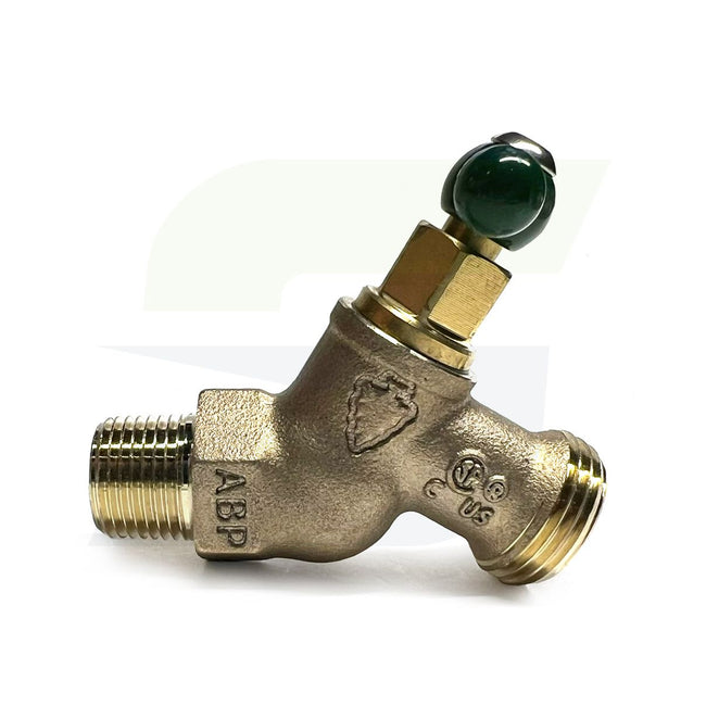 251LF - No-Kink Hose Bibb - 1/2" MIP x 3/4" Hose Thread