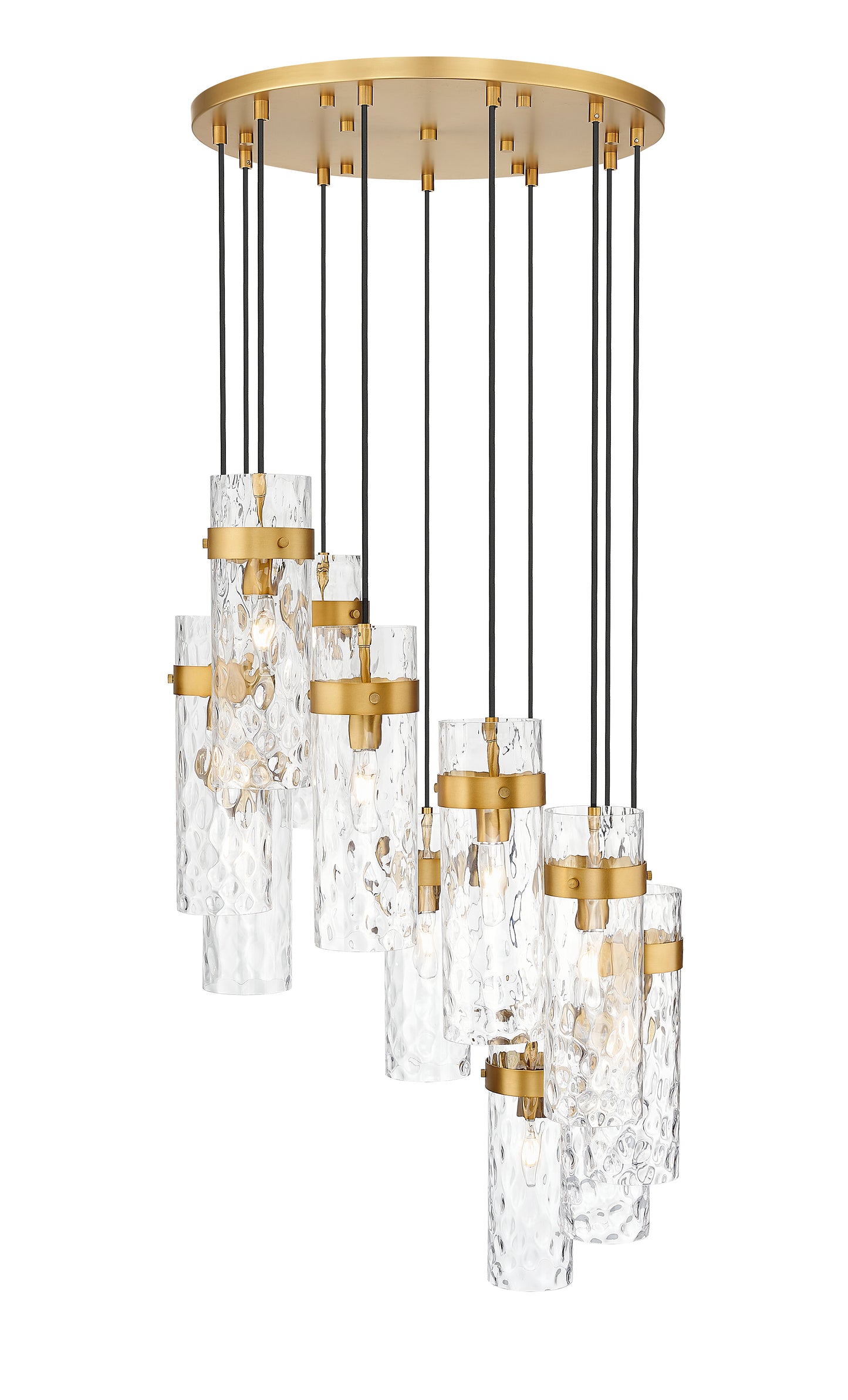 7002P5-11R-RB - Fontaine 11 Light 26" Chandelier - Rubbed Brass